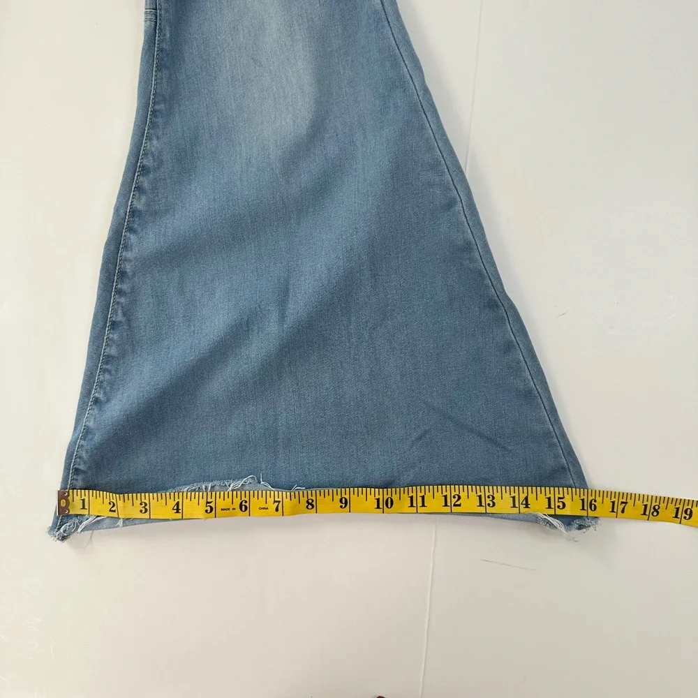 Free‎ People Just Float On Flare Jeans Light Wash Blue High Rise Bell Bottom 26R